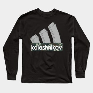 Three Kalashnikov assault rifle magazines Long Sleeve T-Shirt